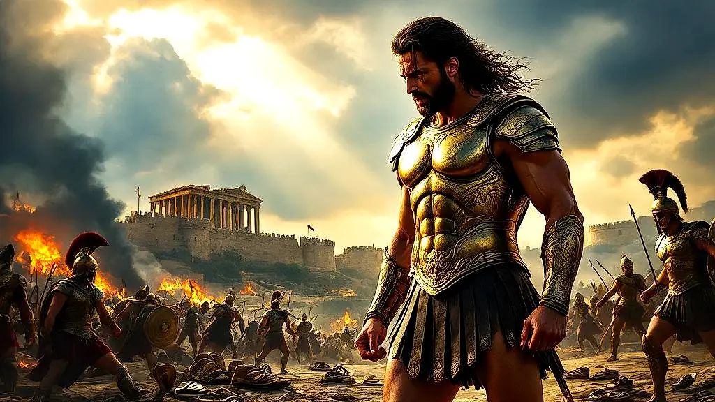 Achilles struck in his vulnerable heel during Trojan War.