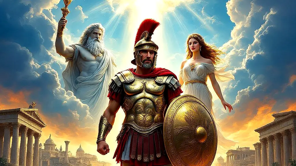 Aeneas, Jupiter, and Venus in mythic Rome.