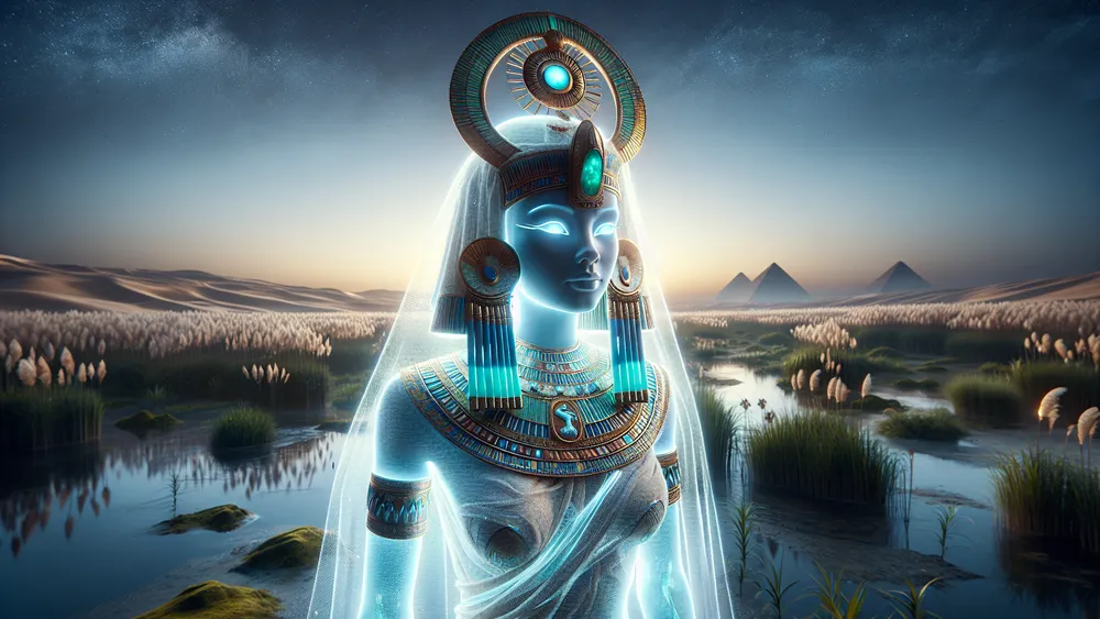 Akh The Ancient Egyptian Spirit Glowing In The Serene Afterlife