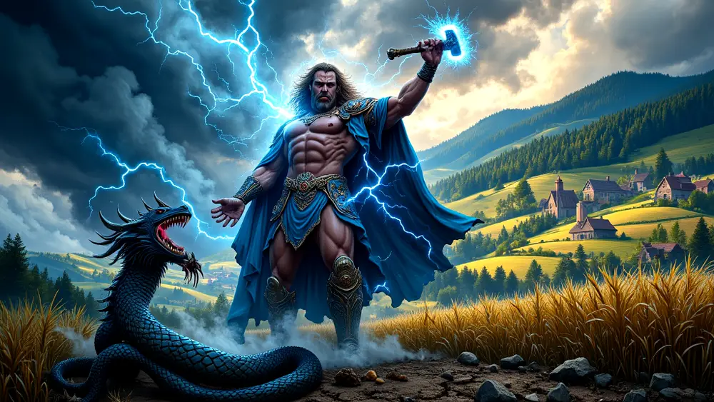 Ala, Perun, and Veles in Slavic myth.