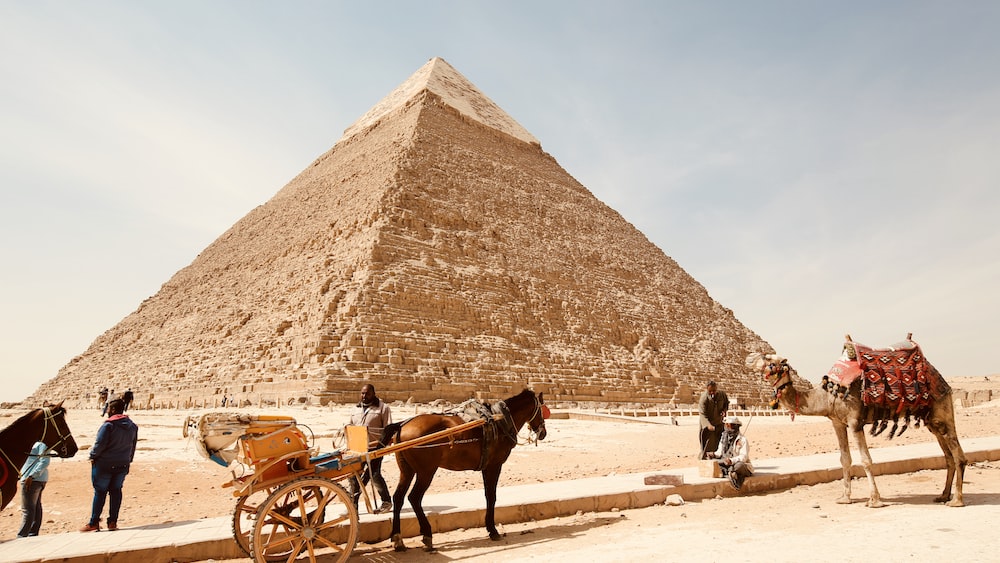Ancient Egypt: Exploring the Pyramids and Man near Pyramid