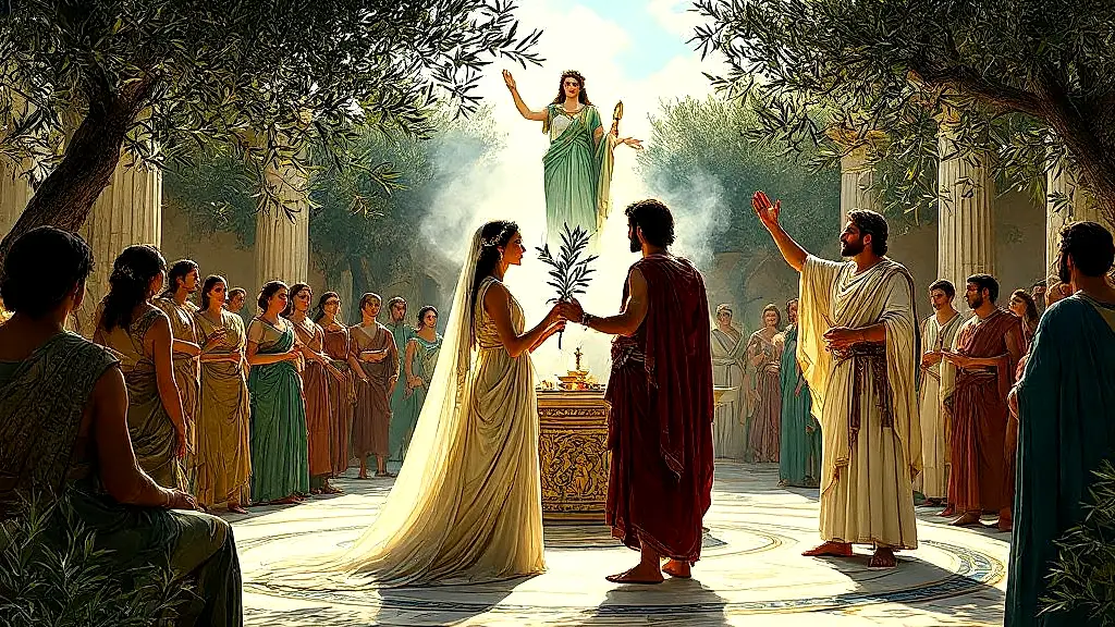Ancient Greek marriage ritual for peace with Eirene.
