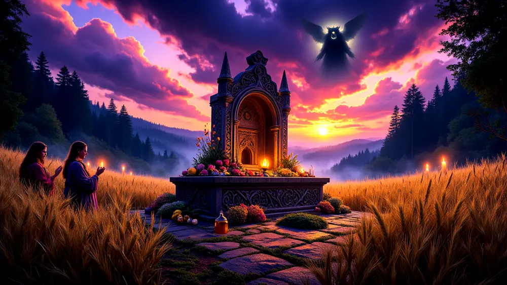 Ancient Slavic harvest ritual honoring Ala, the dragon spirit.