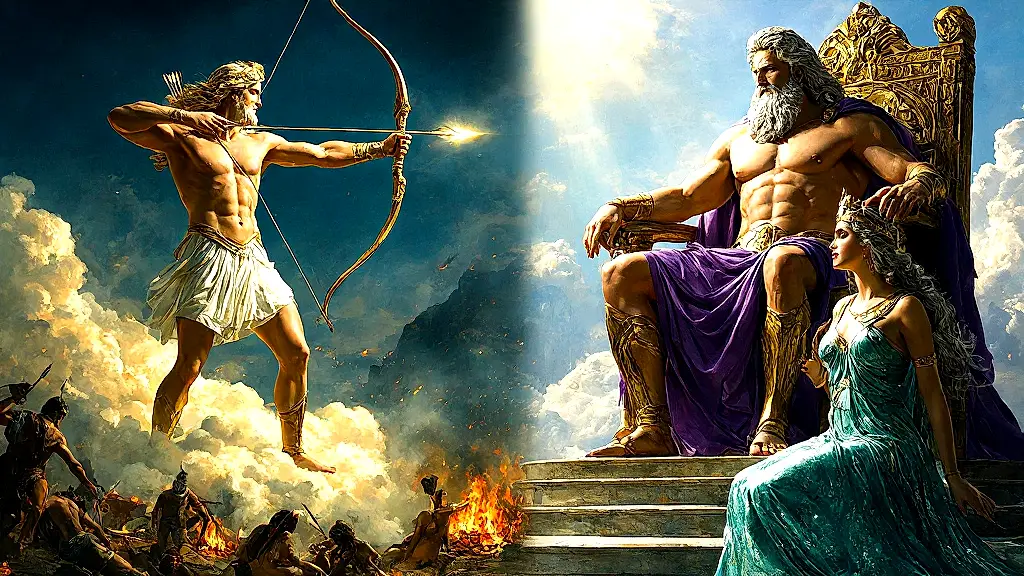 Apollo's plague and Thetis pleading with Zeus.