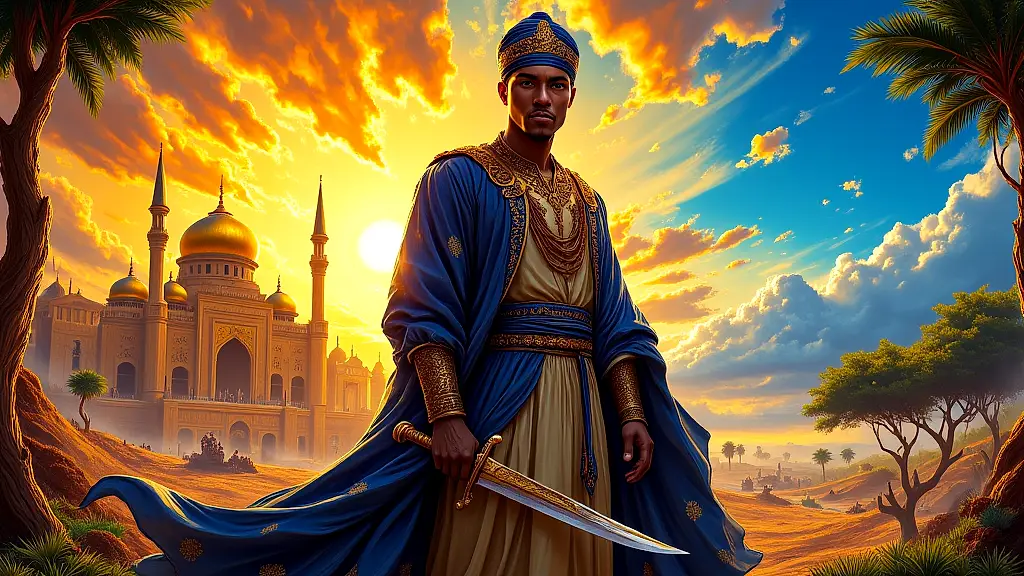 Bayajidda’s mythical origins in split Middle Eastern and African landscapes.