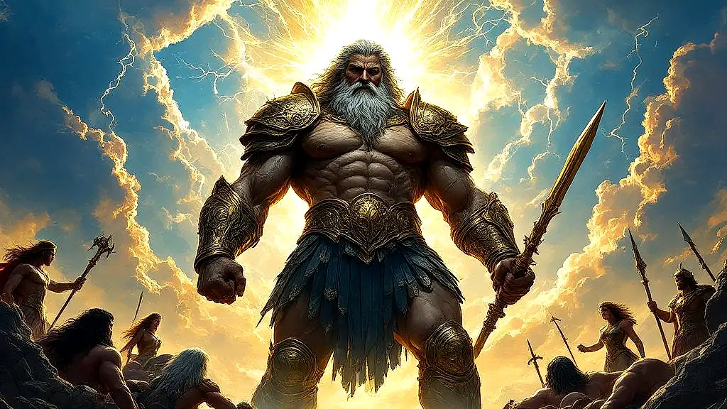 Briareus defends Zeus against rebellious gods.