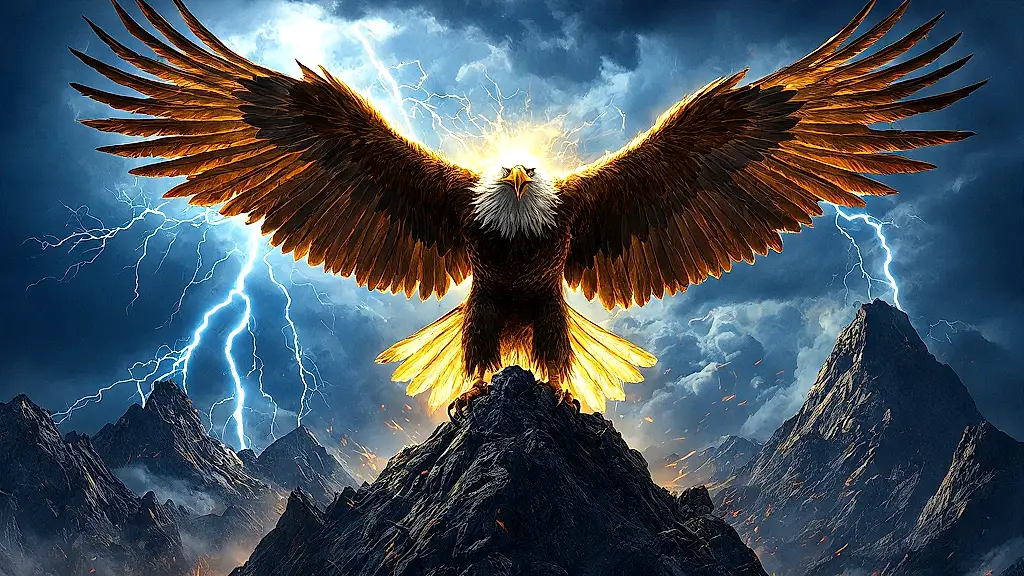 Caucasian Eagle enforcing Zeus' wrath upon Prometheus.