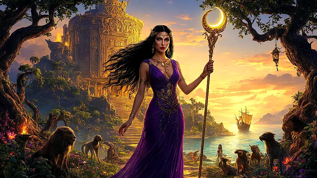 Circe commands her magic on a mythical island.