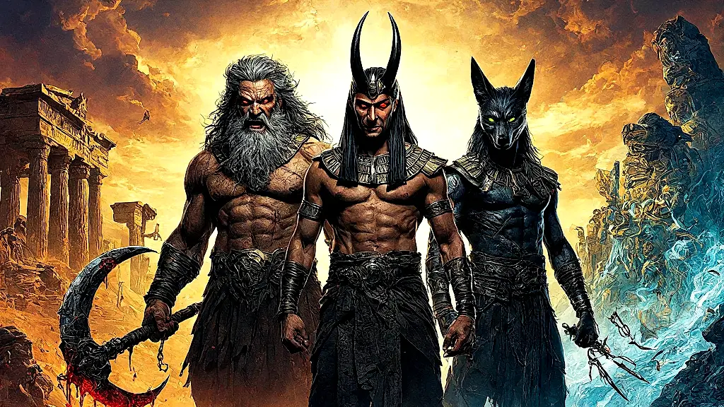 Cronus, Seth, Loki: mythic villains united.