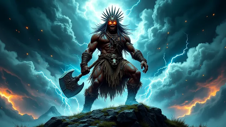 Dongo, the Songhai Thunder God, commands a storm.