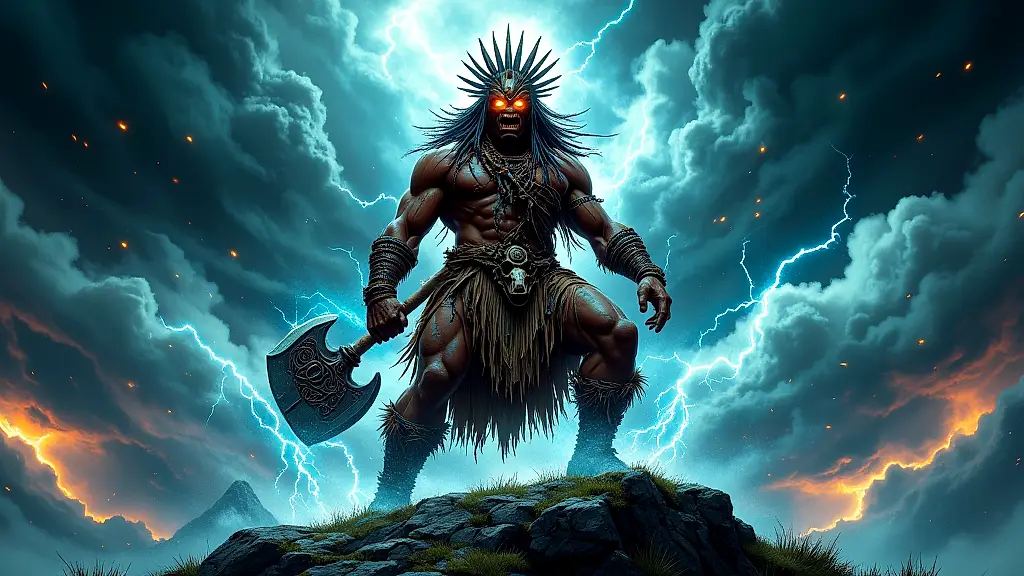 Dongo, the Songhai Thunder God, commands a storm.
