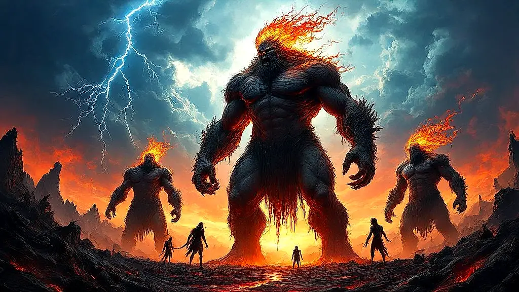 Gaia's fiery Giants rise to storm Olympus.