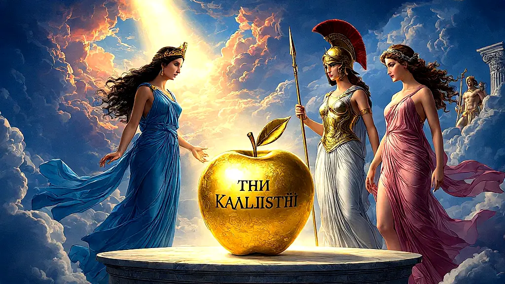 Golden apple of discord among three Greek goddesses.