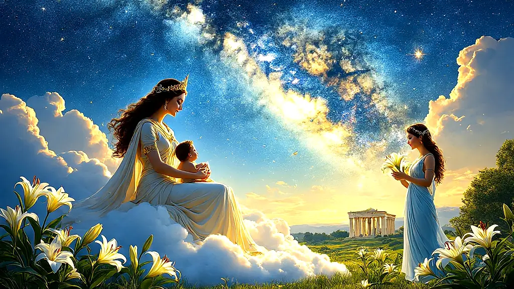 Hera’s milk creates lilies and the Milky Way.