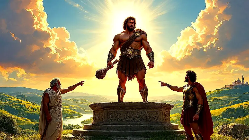 Hercules and Aeneas at Rome's founding site.