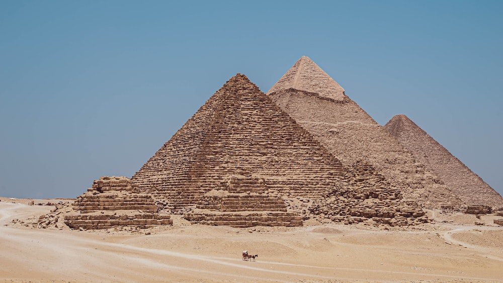 Iconic Pyramids Rising in the Egyptian Desert