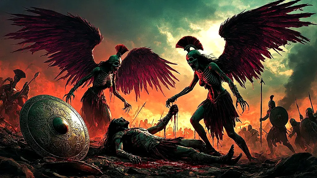Keres spirits claim Hector's soul on the battlefield.
