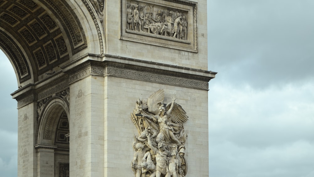 Monumental Arc de Triomphe in Paris