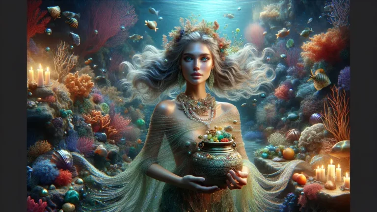 Mystical Pherousa Glowing Underwater With Treasures And Sea Life Abundance