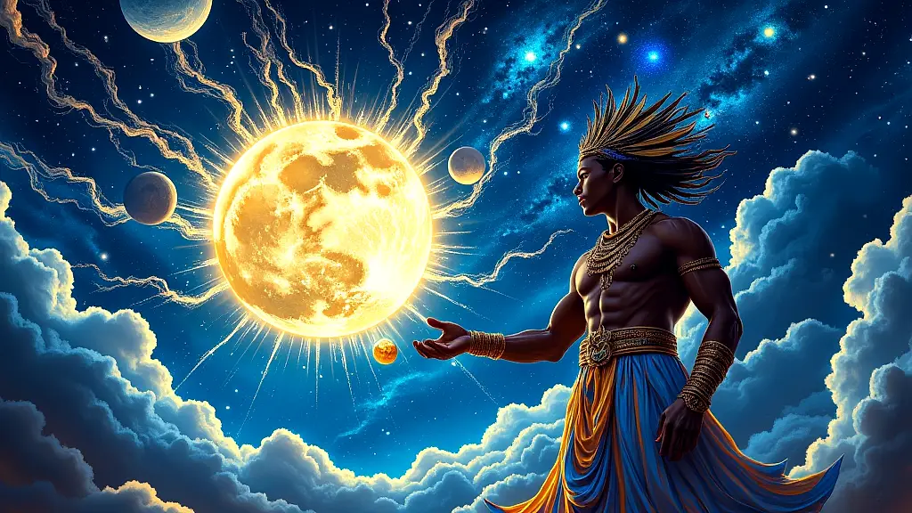 Nzame punishes the moon for disobedience.