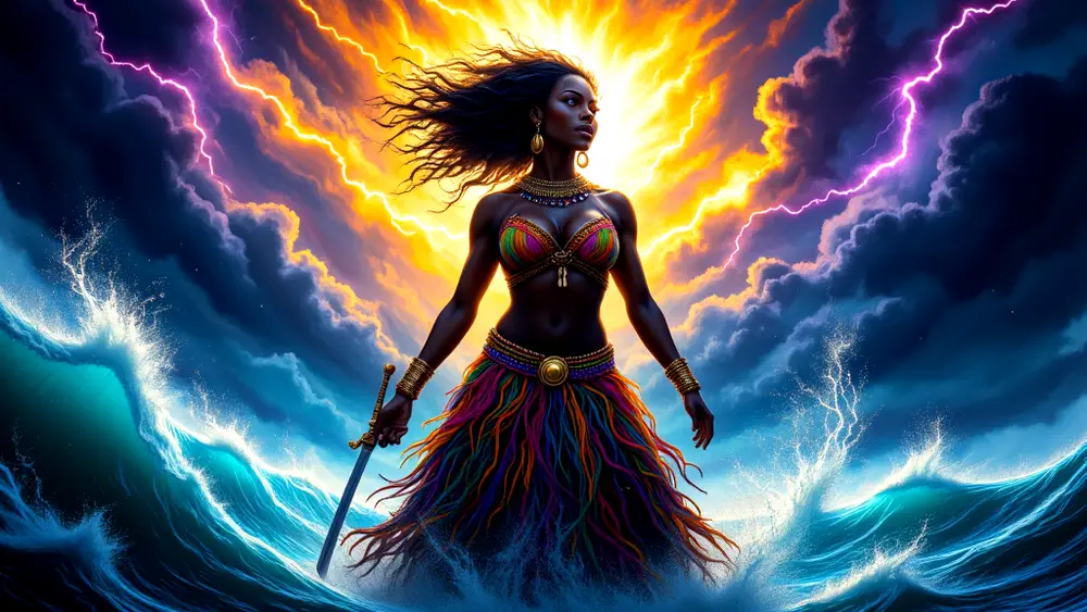 Oya Yoruba Storm Goddess Commands Lightning And Wind