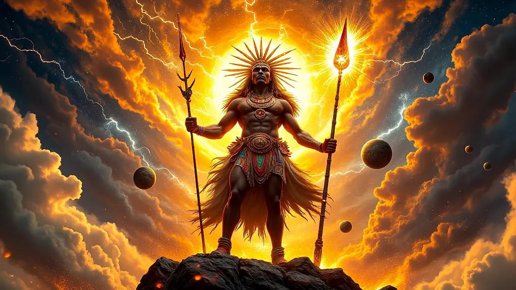 Qamata, Xhosa God of Creation, summoning the universe.