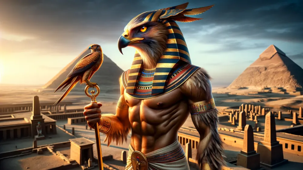 Seker, the falcon headed god of the necropolis, in Saqqara.
