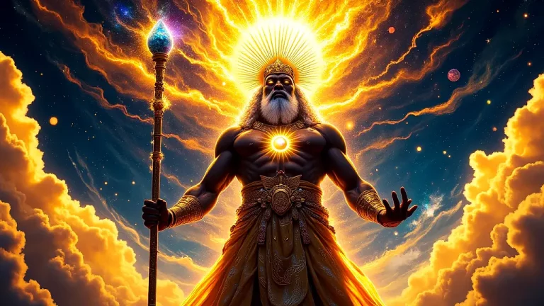uThixo, Xhosa Supreme Deity, in cosmic glory.