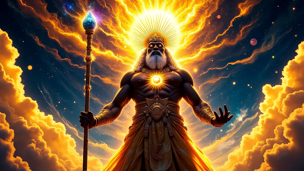 uThixo, Xhosa Supreme Deity, in cosmic glory.