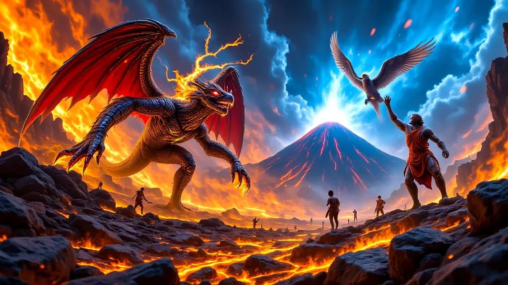 Zeus battles Typhon as Prometheus suffers.